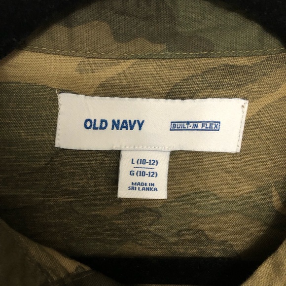 Boys Camo Button-Up Shirt - Picture 3 of 3